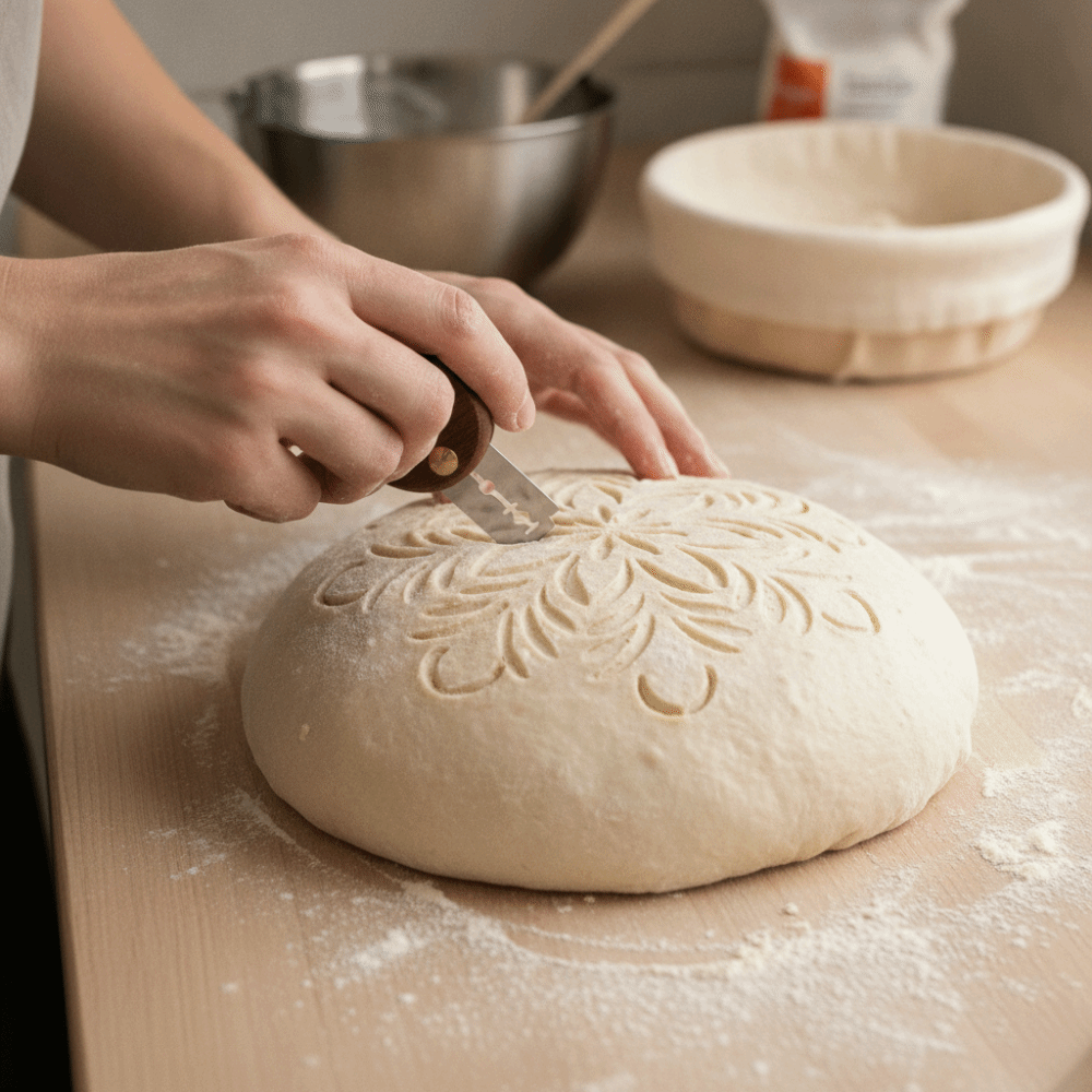 Bread Lame Scoring - Folding Wood Handle Bread Lame Detachable