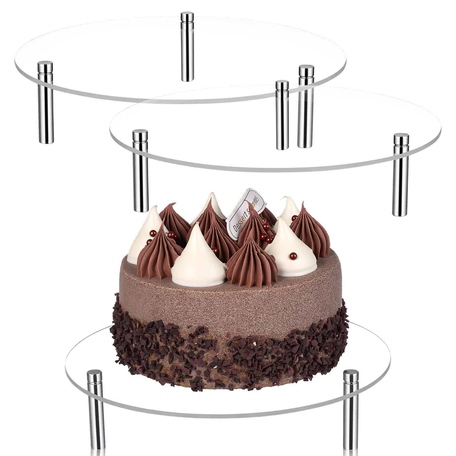 Kitchen Accessories For Baking - 3Pcs Acrylic Cupcake Display Stand Clear