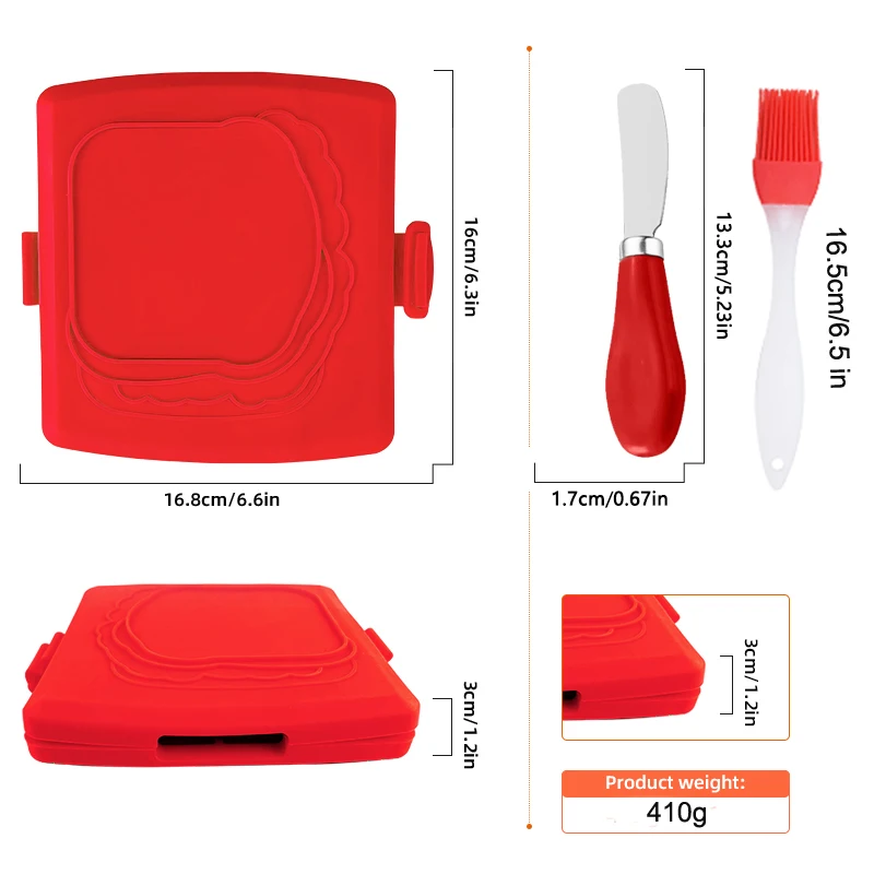 3pack Food Grade Sandwich Toas - Kitchen Baking Brush 评论和价格