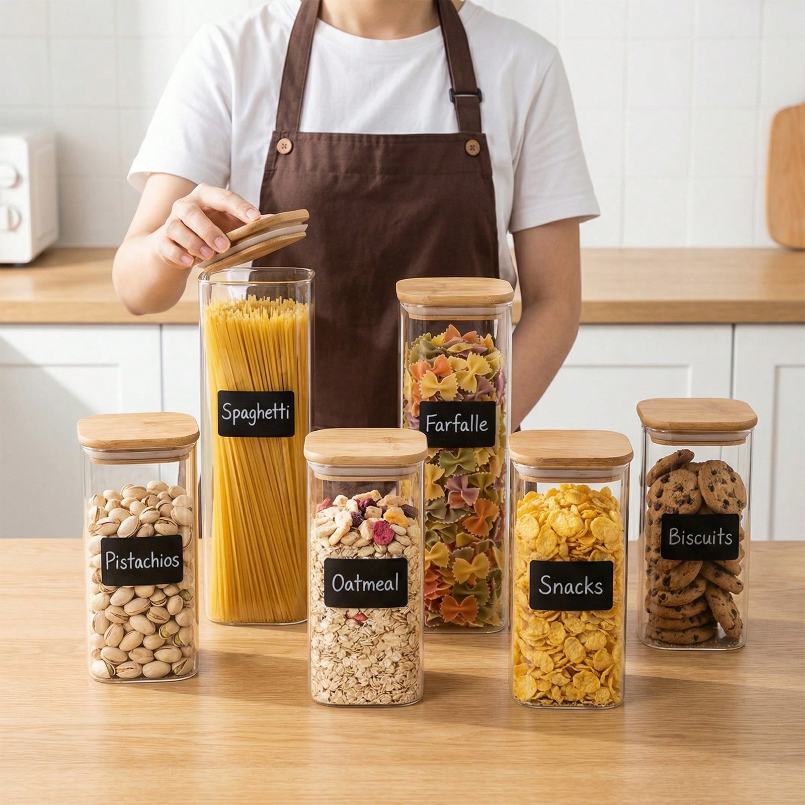 6/12pcs Glass Food Storage Con - Kitchen Baking Storage Containers 评论和价格