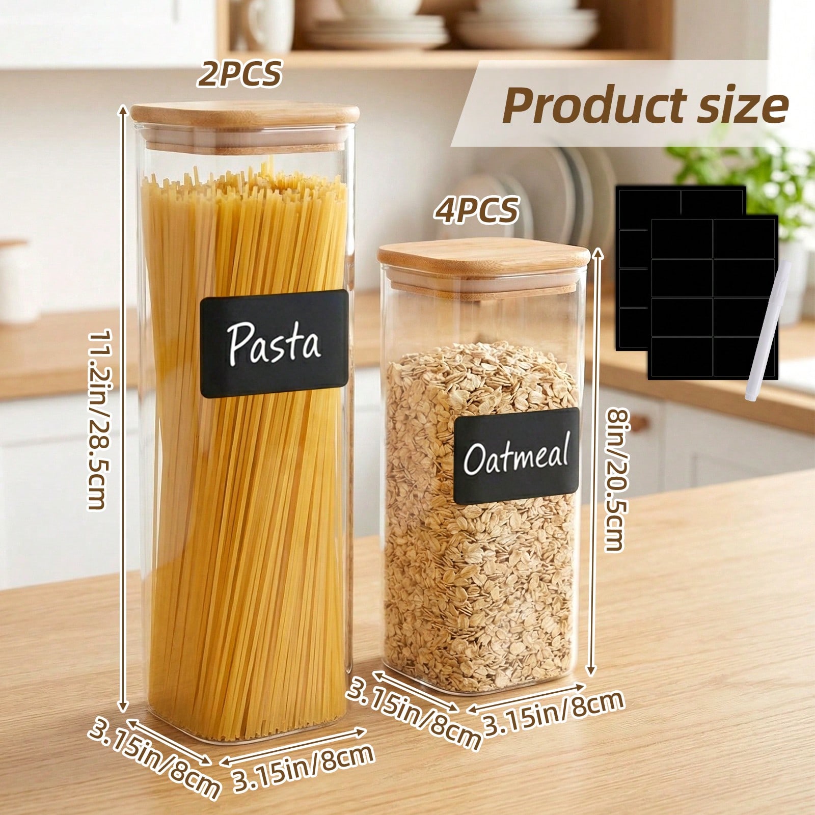 6/12pcs Glass Food Storage Con - Kitchen Baking Storage Containers 评论和价格