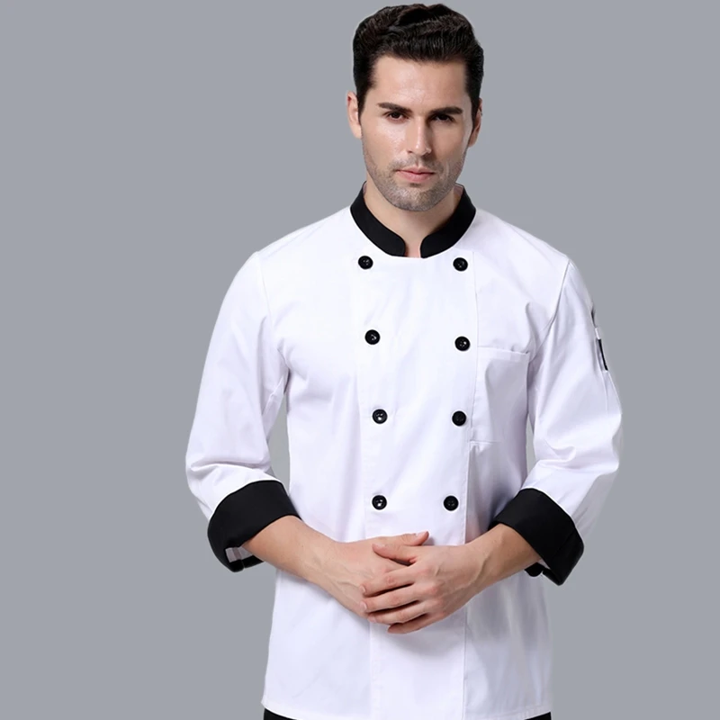 Unisex Chef Jacket Long Sleeve - Kitchen Baker 评论和价格