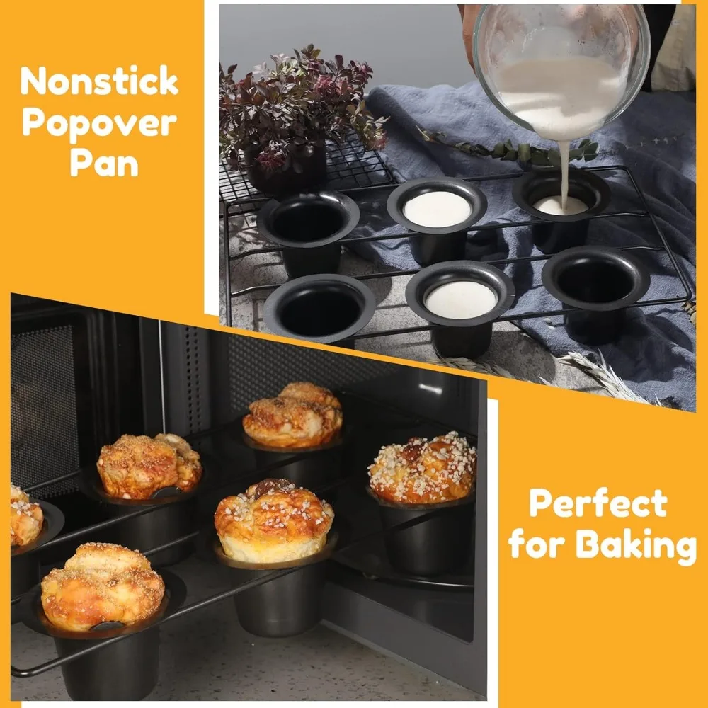 6 Cups Nonstick Popover Pan Mu - Kitchen Baking Oven 评论和价格