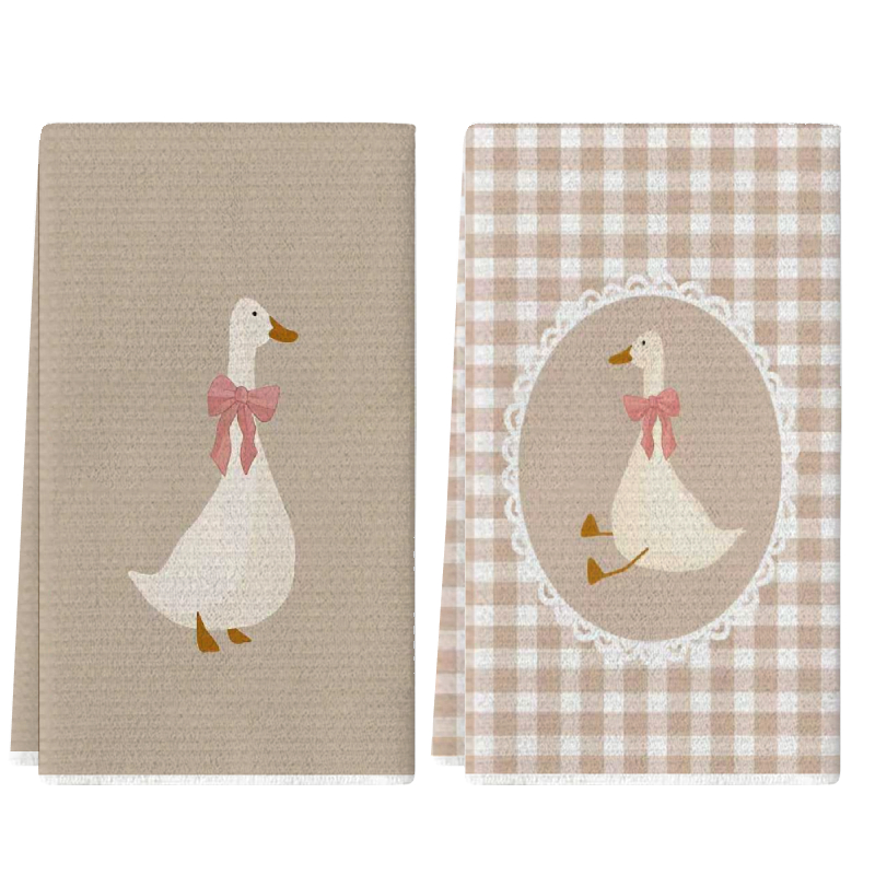 2Pcs, Cute Duck Kitchen Towels - Kitchen Baking Essentials 评论和价格