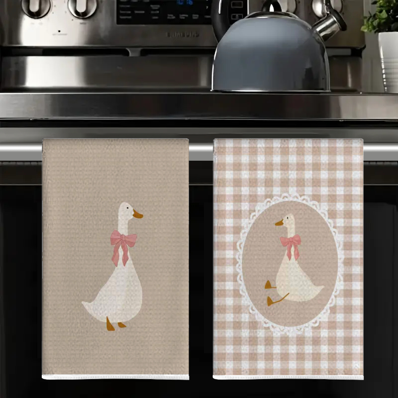 2Pcs, Cute Duck Kitchen Towels - Kitchen Baking Essentials 评论和价格