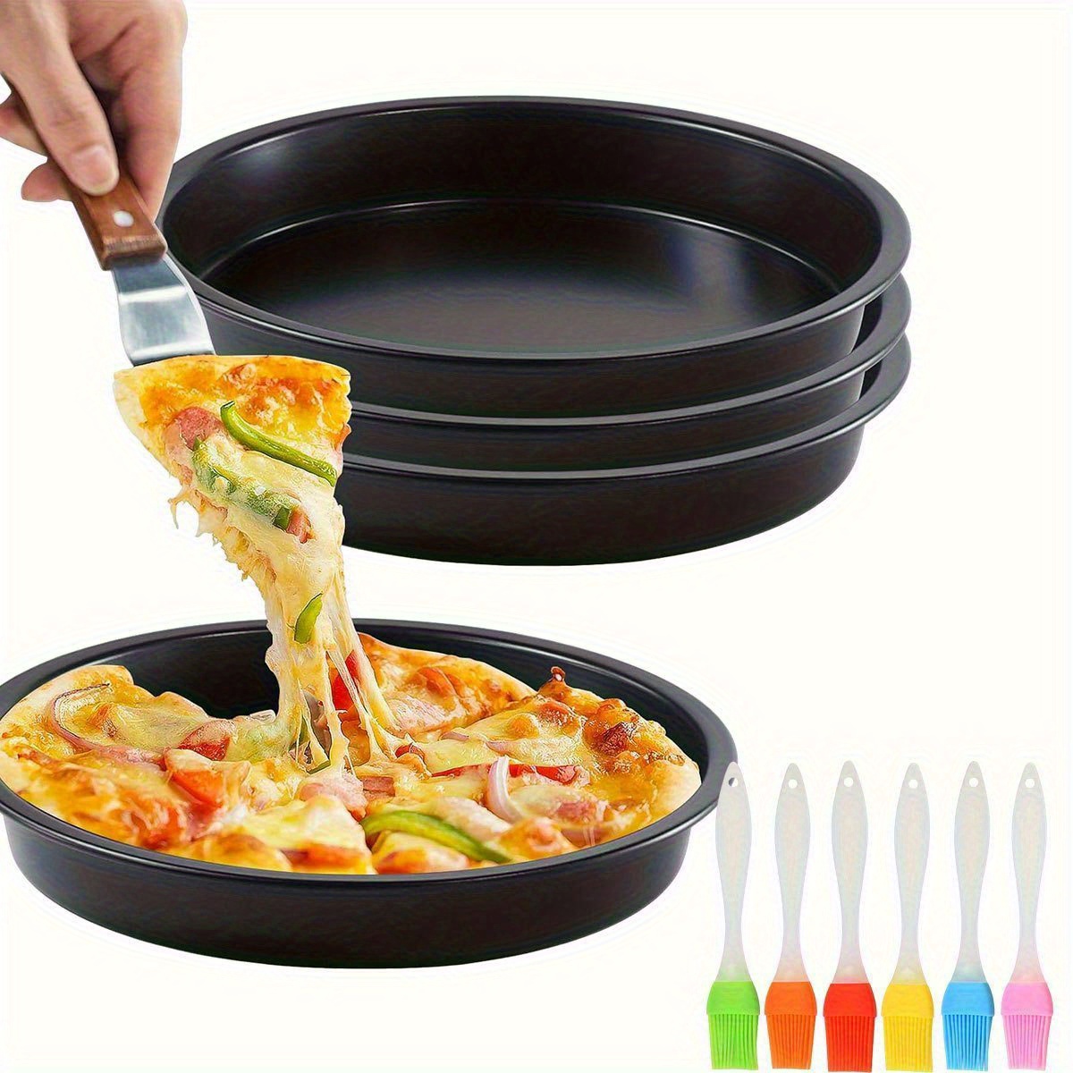6/8/9/10inch Non-Stick Pizza T - Kitchen Baking Brush 评论和价格