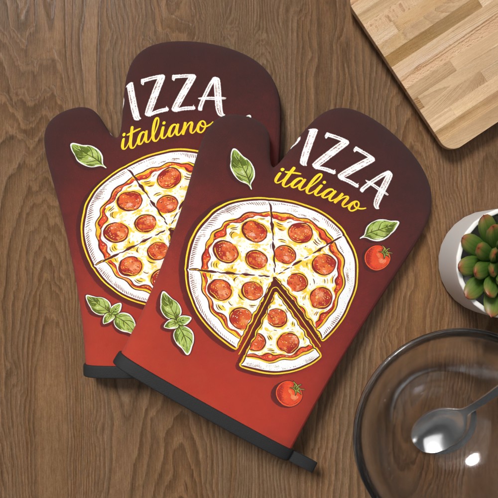 Pizza Italiano Print Oven Mitt - Kitchen Baking Machine 评论和价格