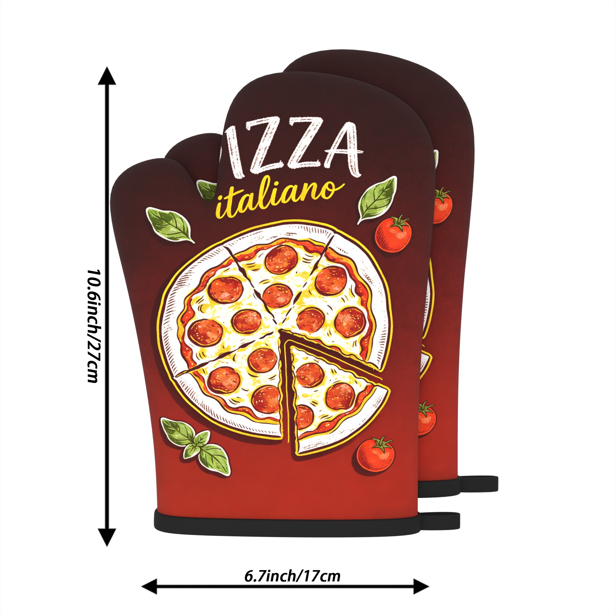 Pizza Italiano Print Oven Mitt - Kitchen Baking Machine 评论和价格