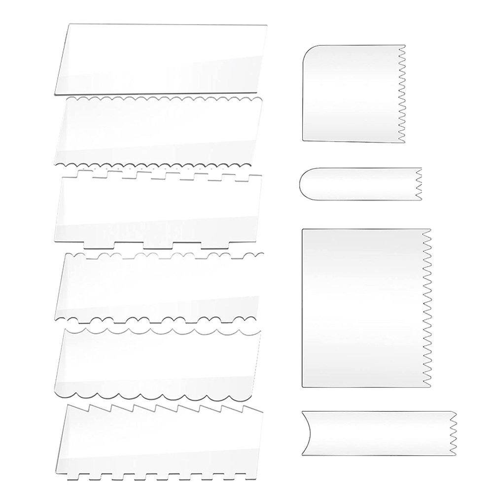 10Pcs Acrylic Cake Scrapers Se - Kitchen Accessories For Baking 评论和价格