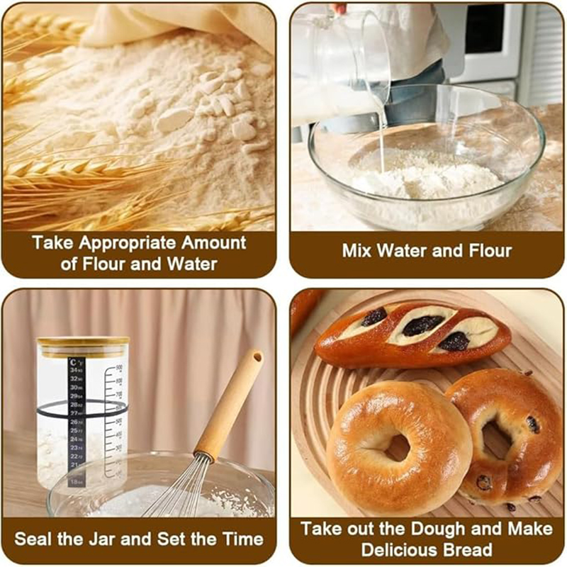Sourdough Starter Jar Kit Sour - Kitchen Baking Storage Containers 评论和价格