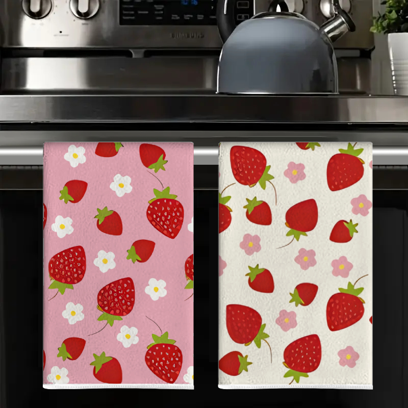 2Pcs, Pink and White Strawberr - Kitchen Baking Essentials 评论和价格