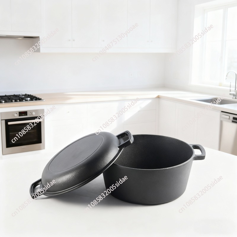 2 In 1 Cast Iron Dutch Oven Ba - Kitchen Baking Oven 评论和价格