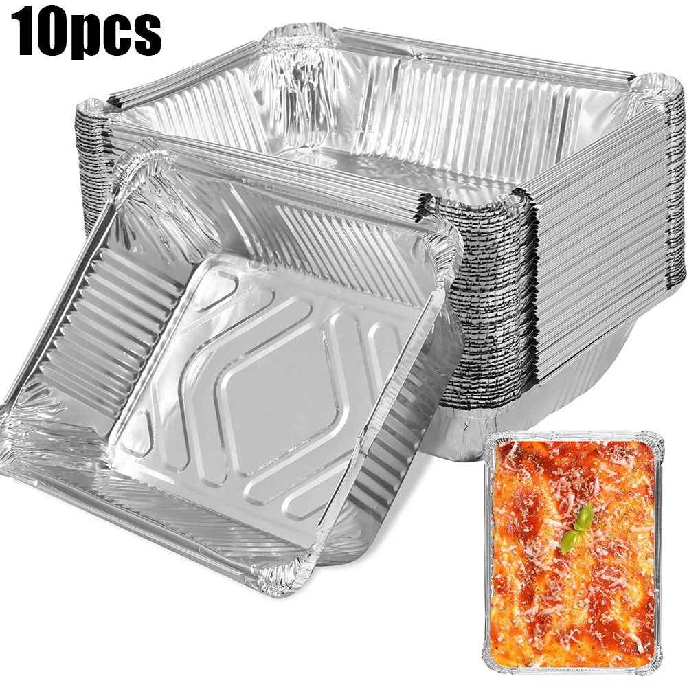 10PCS Disposable Aluminum Foil - Kitchen Baking Storage Containers 评论和价格