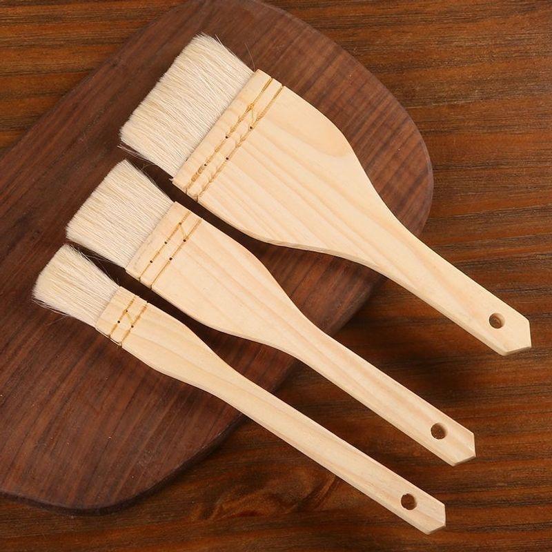 Flat Wool Pastry Brush Food Gr - Kitchen Baking Brush 评论和价格