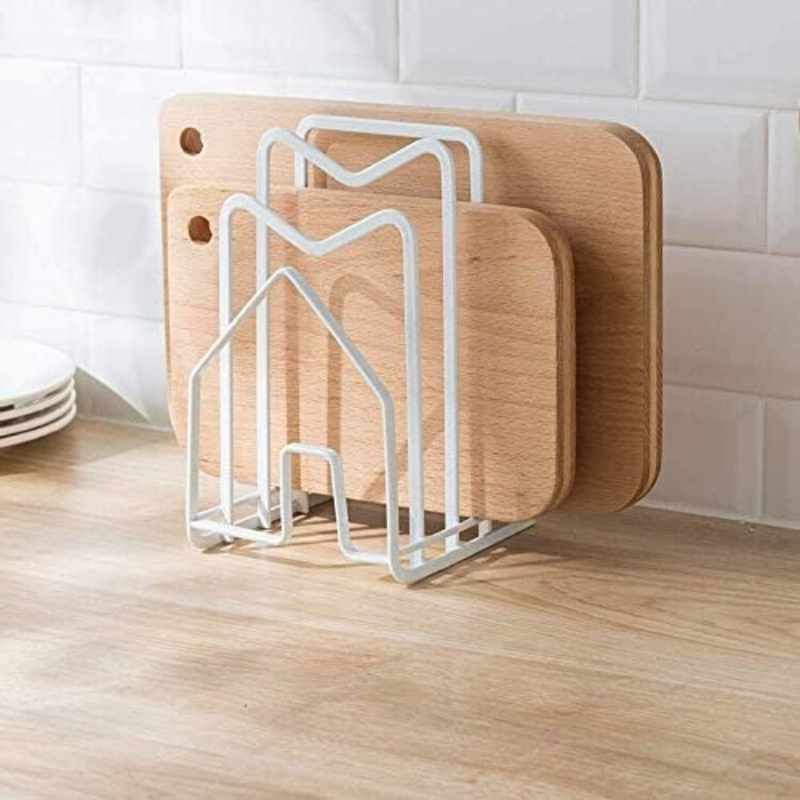1Pc Pot Pan Lid Holder White C - Kitchen Baking Tray Organiser 评论和价格