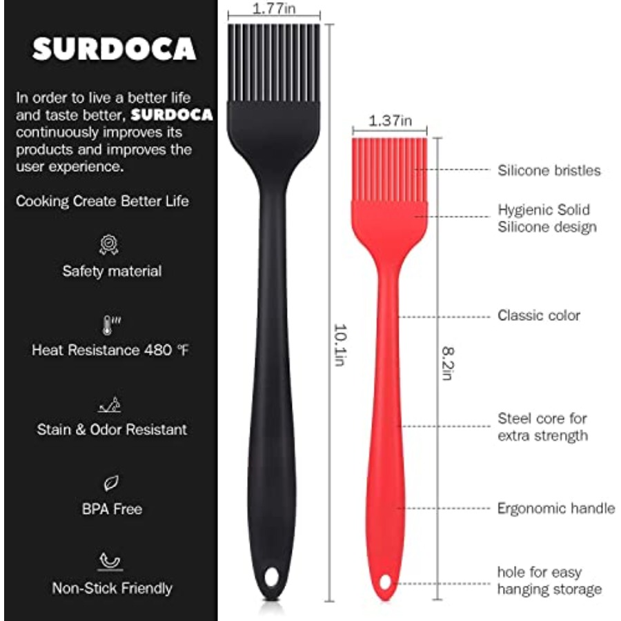 Silicone Pastry Basting Brush  - Kitchen Baking Brush 评论和价格