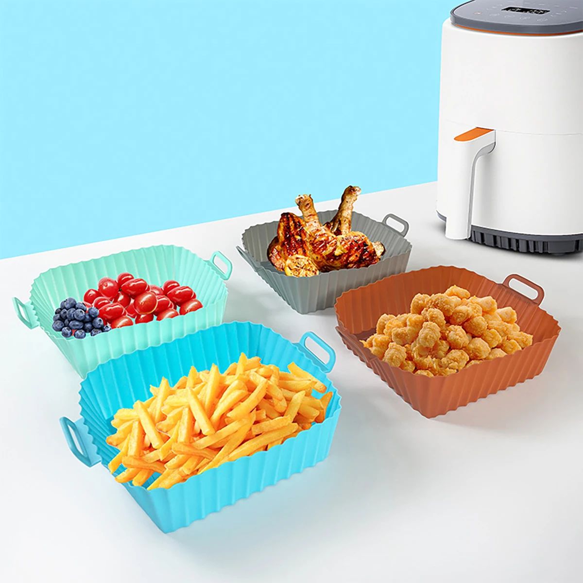 Silicone Fryer Mold Air Fryer  - Kitchen Baking Oven 评论和价格