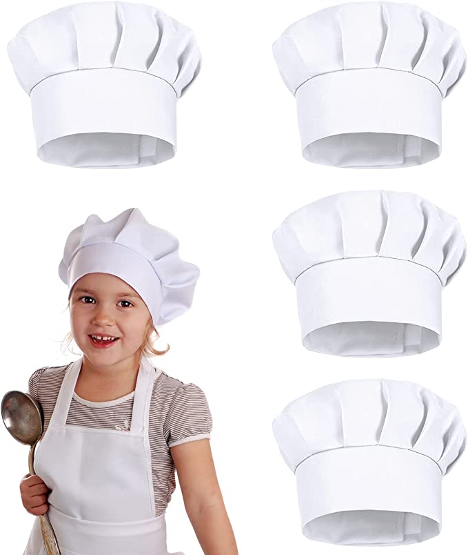 4PCS White Party Cap Hat Costu - Kitchen Baker 评论和价格