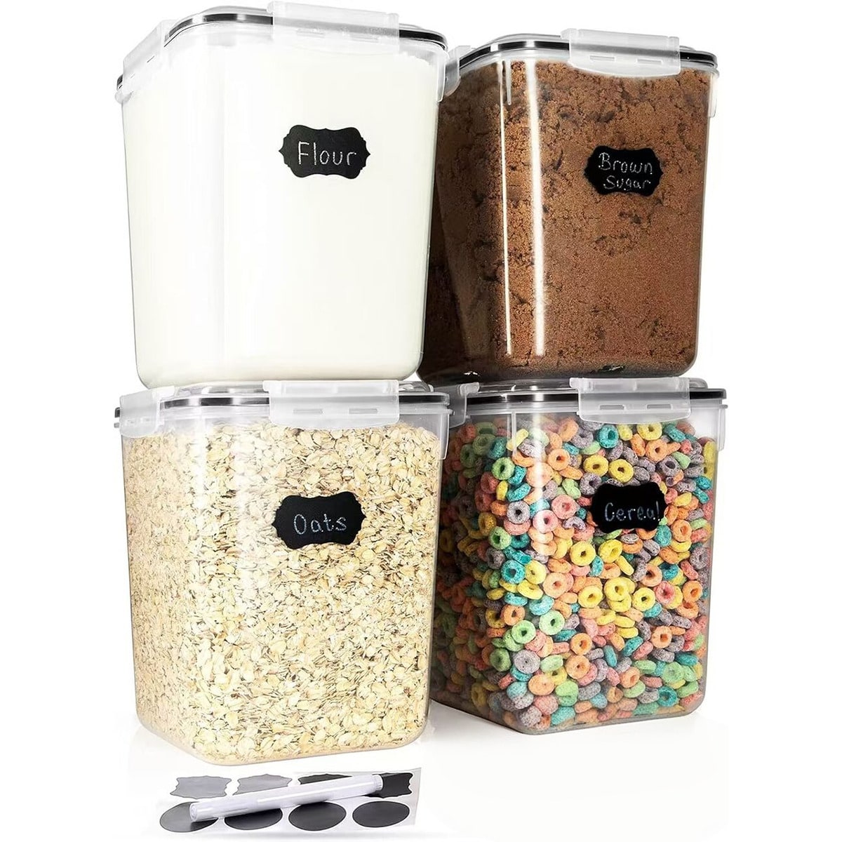 4PCS Large Food Storage Contai - Kitchen Baking Storage Containers 评论和价格